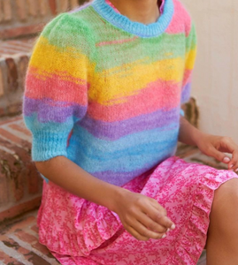 AMERICANDREAMS | Kenza Short Sleeves Jumper | Rainbow - LONDØNWORKS