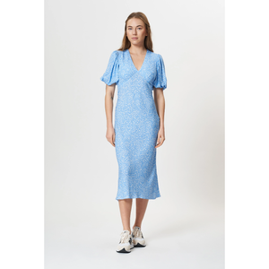 FRESHA LONDON | Dress Roxanne Floral | Blue - LONDØNWORKS