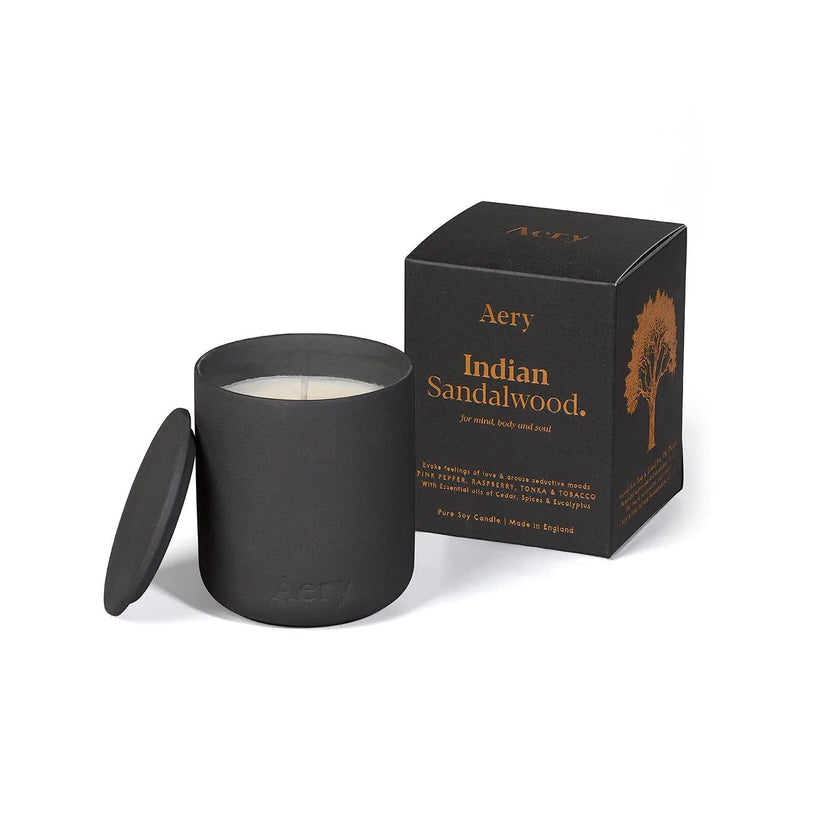 AERY | Indian Sandalwood Scented Candle | Black Clay - LONDØNWORKS