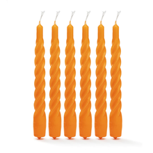 Load image into Gallery viewer, ANNA + NINA | Twisted Candle Set of 6 | Orange - LONDØNWORKS