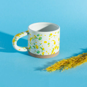 S & B | Splatterware Mug | Yellow and Green - LONDØNWORKS