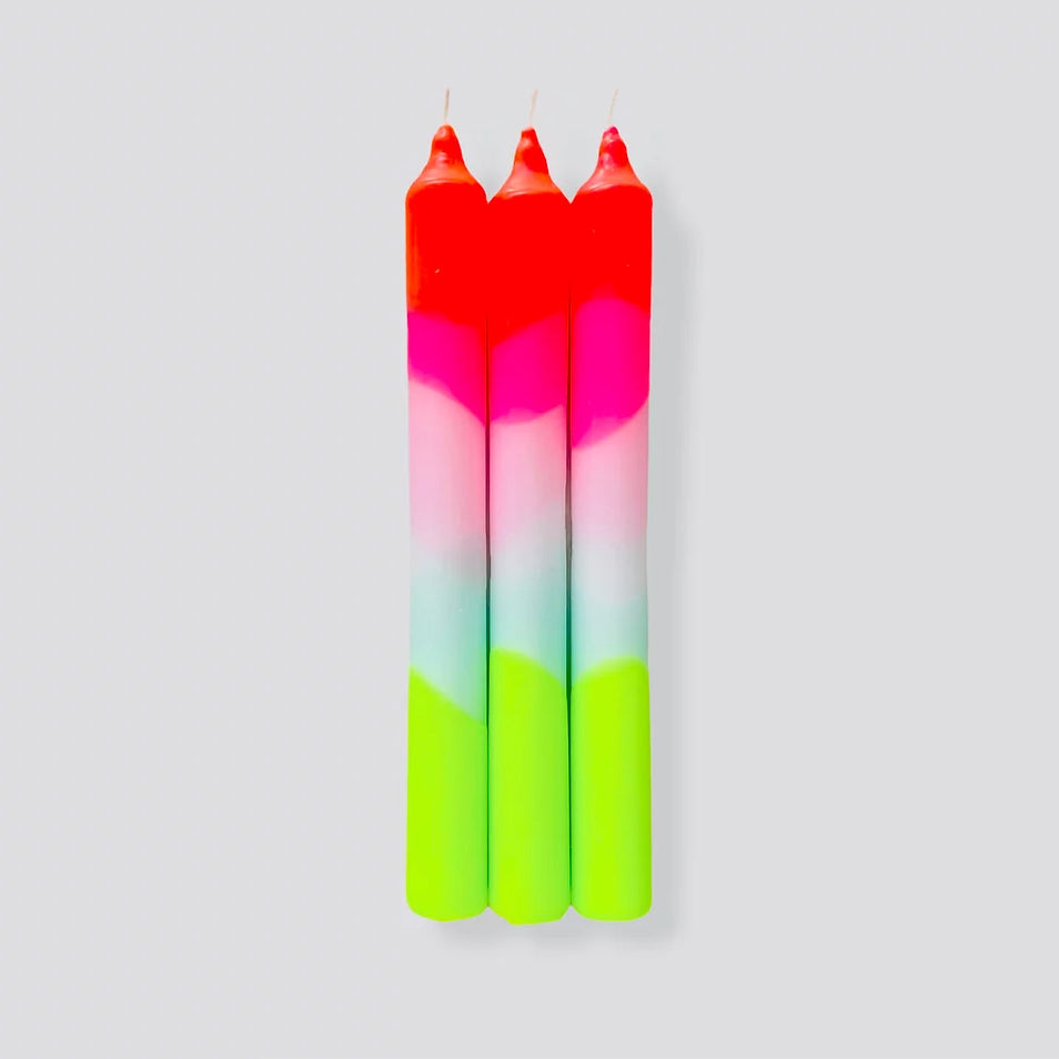 PINK STORIES | Dip Dye Neon Candle | Lollipop Trees - LONDØNWORKS