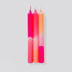 PINK STORIES | Dip Dye Neon Candle | Flamingo Trees - LONDØNWORKS