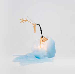 PYROPET | Dyri Reindeer Candle | Light Blue - LONDØNWORKS