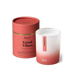 AERY | Good Vibes Scented Candle | Ginger, Rhubarb and Vanilla - LONDØNWORKS