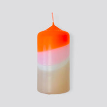 Load image into Gallery viewer, PINK STORIES | Dip Dye Candle Pillar | Papaya Rock - LONDØNWORKS