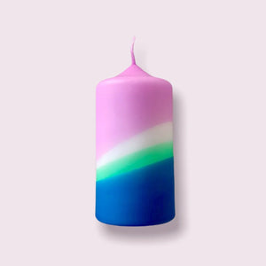 PINK STORIES | Dip Dye Candle Pillar | Welcome Paradise - LONDØNWORKS