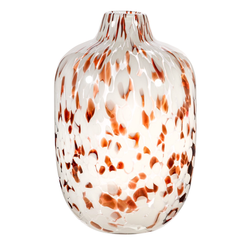 S & B | Large Speckled Glass Vase  | Brown - LONDØNWORKS