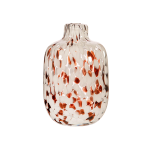 S & B | Small Speckled Glass Vase | Brown - LONDØNWORKS