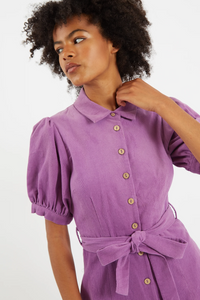 LOUCHE | Baby Cord Mollie Dress | Lilac - LONDØNWORKS