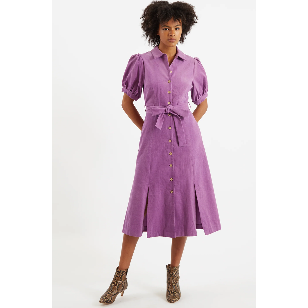 LOUCHE | Baby Cord Mollie Dress | Lilac - LONDØNWORKS