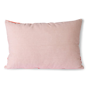 HK LIVING | Striped Velvet Cushion | Red & Pink - LONDØNWORKS