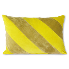 Load image into Gallery viewer, HK LIVING | Striped Velvet Cushion | Yellow &amp; Green - LONDØNWORKS