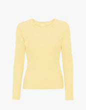 Load image into Gallery viewer, COLORFUL STANDARD | Women Organic Rib Long Sleeve T Shirt | Soft Yellow - LONDØNWORKS