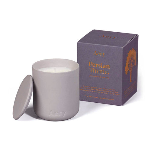 AERY | Persian Thyme Scented Candle | Light Grey Clay - LONDØNWORKS