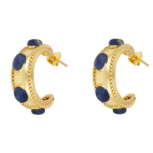 ASHIANA | Daphne Hoop Earrings | Lapis Lazuli - LONDØNWORKS