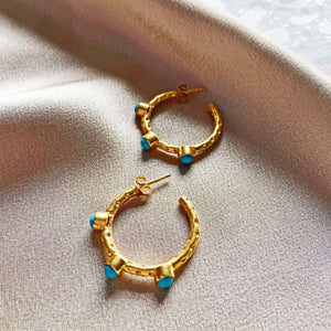 ASHIANA | Mini Cruise Earrings | Turquoise - LONDØNWORKS