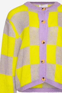 Noella | Kiana Knit Cardigan | Lilac & Yellow - LONDØNWORKS