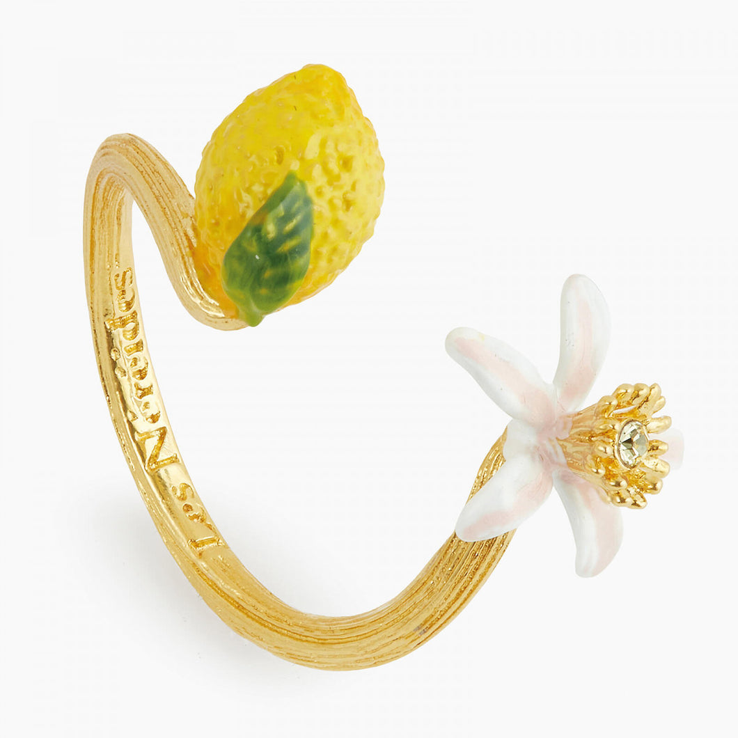LES NEREIDES | Lemon & Lemon Blossom Adjustable Ring - LONDØNWORKS