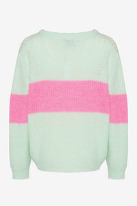 Noella | Mia Knit Sweater | Mint & Pink - LONDØNWORKS