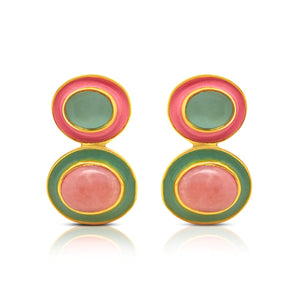 GEM BAZAAR | Pink Opal Bon Bons Earrings - LONDØNWORKS