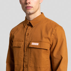 REVOLUTION | 3831 Utility Shirt | Orange - LONDØNWORKS