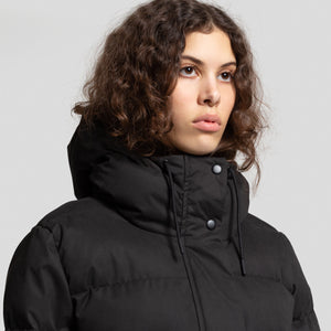 SELFHOOD | 77147 Hooded Puffer Coat | Black - LONDØNWORKS