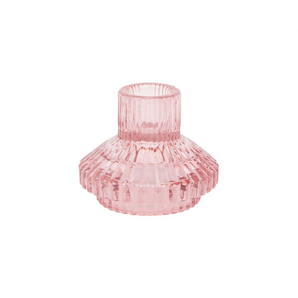 TALKING TABLES | Midnight Forest Glass Candle Holder | Pink - LONDØNWORKS