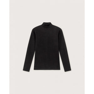 THINKING MU | Aine Rib Long Sleeved Top | Black - LONDØNWORKS